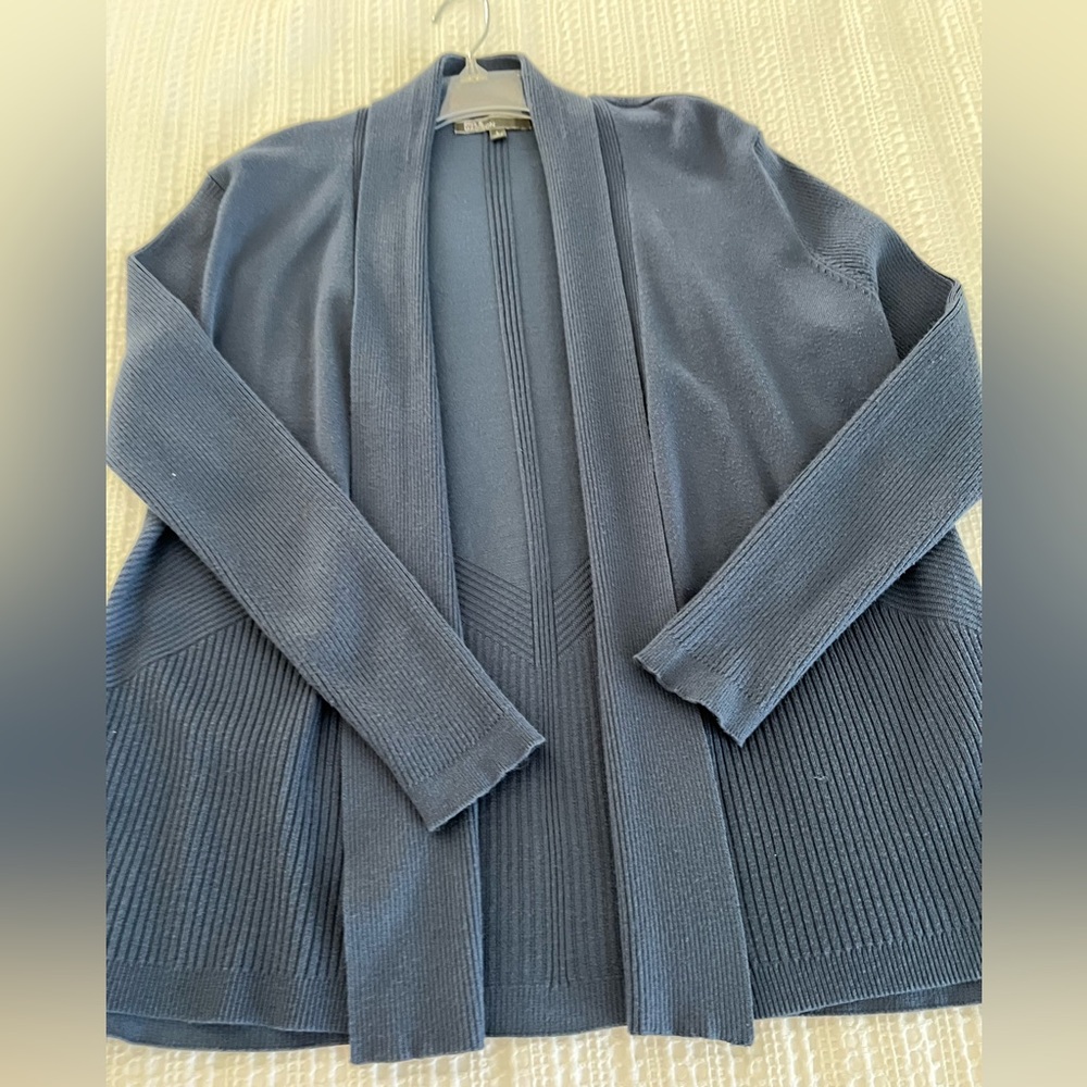Blue Open Front Cardigan